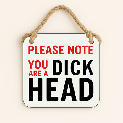 Please Note: You Are A Dickhead