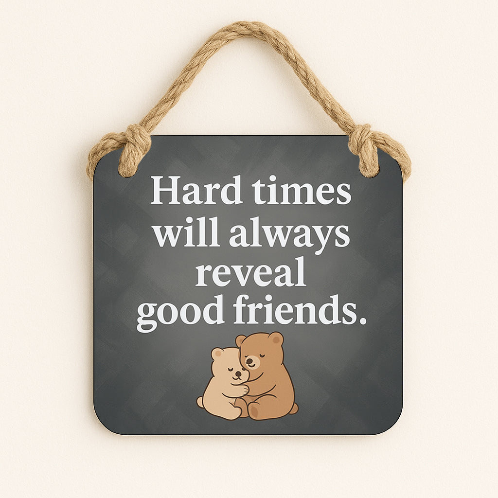 Hard Times Will Always Reveal Good Friends