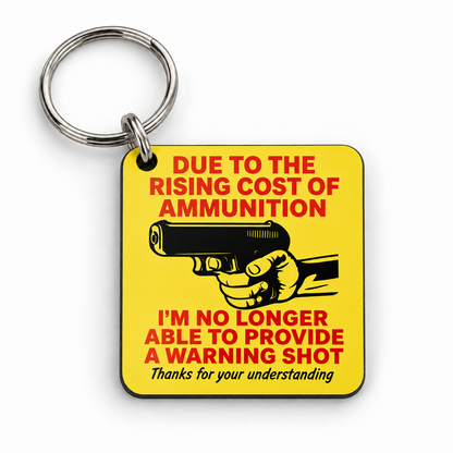 Ammunition — 5 cm × 5 cm keyring mock-up