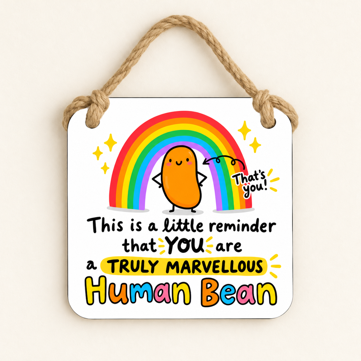 A Truly Marvellous Human Bean — plaque
