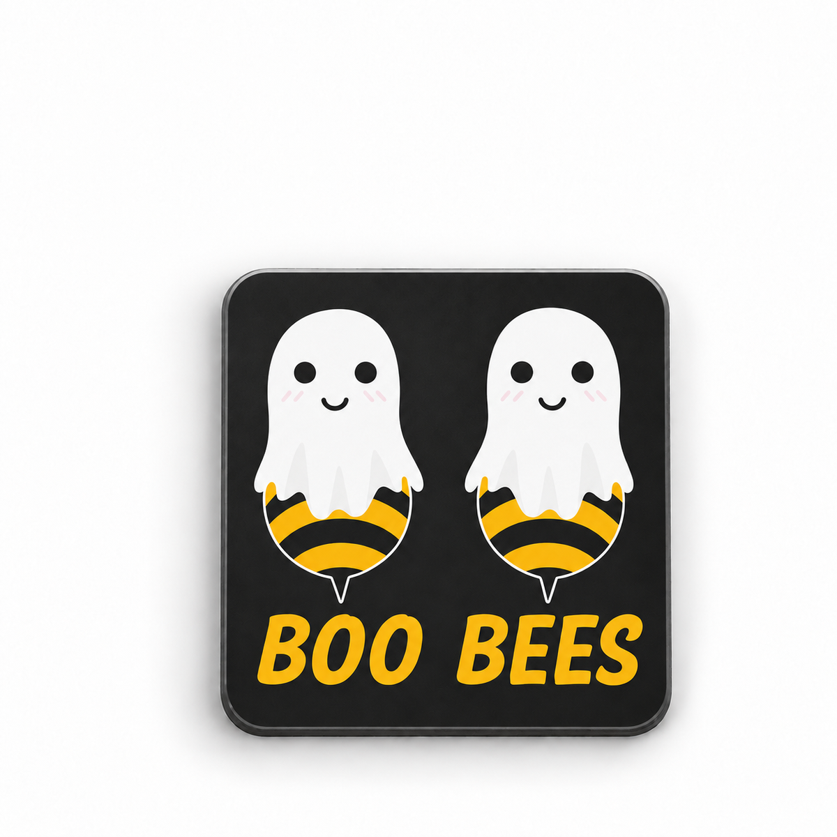 Boo Bees — 5 cm × 5 cm fridge magnet mock-up