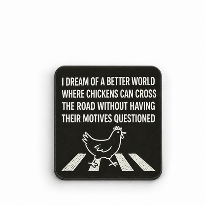 Chicken Motives — 5 cm × 5 cm fridge magnet mock-up