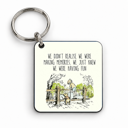Making Memories - Christopher Robin — 5cm square keyring