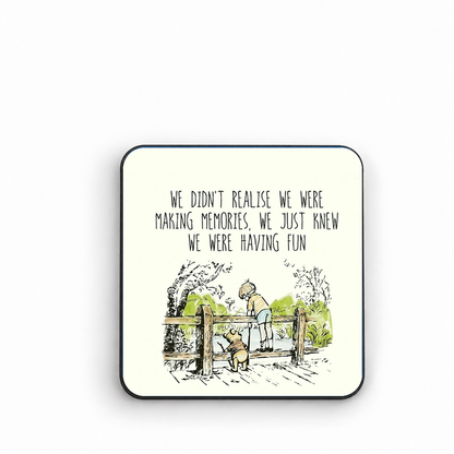 Making Memories - Christopher Robin — 5cm square fridge magnet