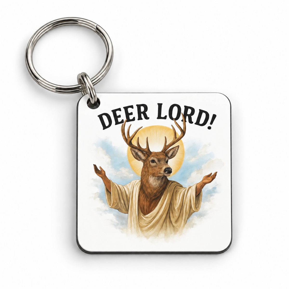 Deer Lord — 5 cm × 5 cm keyring mock-up