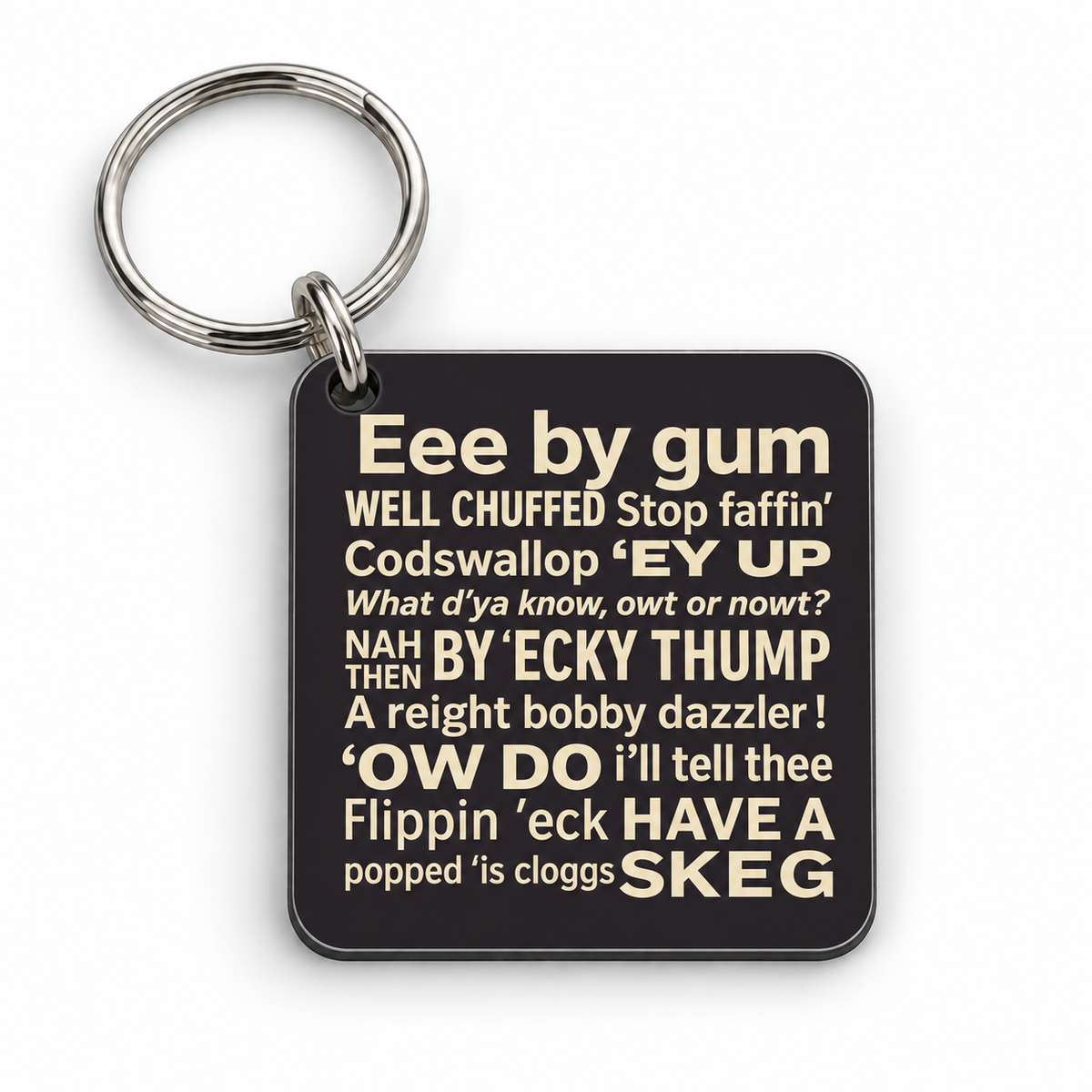 Eee By Gum — 5 cm × 5 cm keyring mock-up