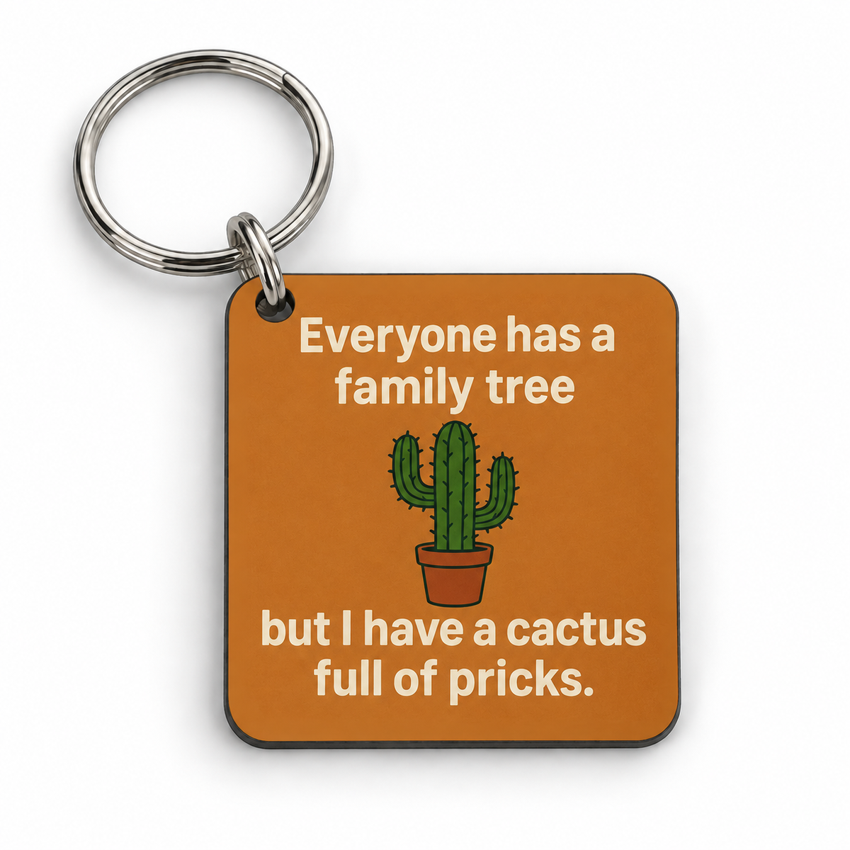 Everyone Has A Family Tree... — 5 cm × 5 cm keyring mock-up
