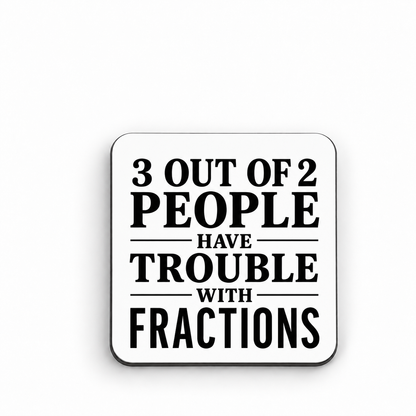 Fractions — 5 cm × 5 cm fridge magnet