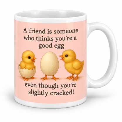Good Egg, Slightly Cracked — 11oz mug