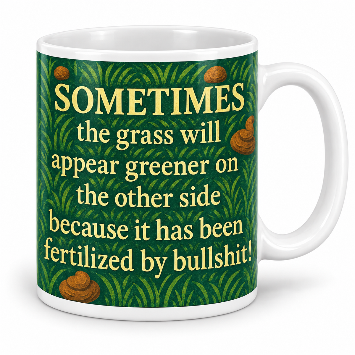 Grass is Greener, Because it's been Fertilized by Bullshit — 11oz mug
