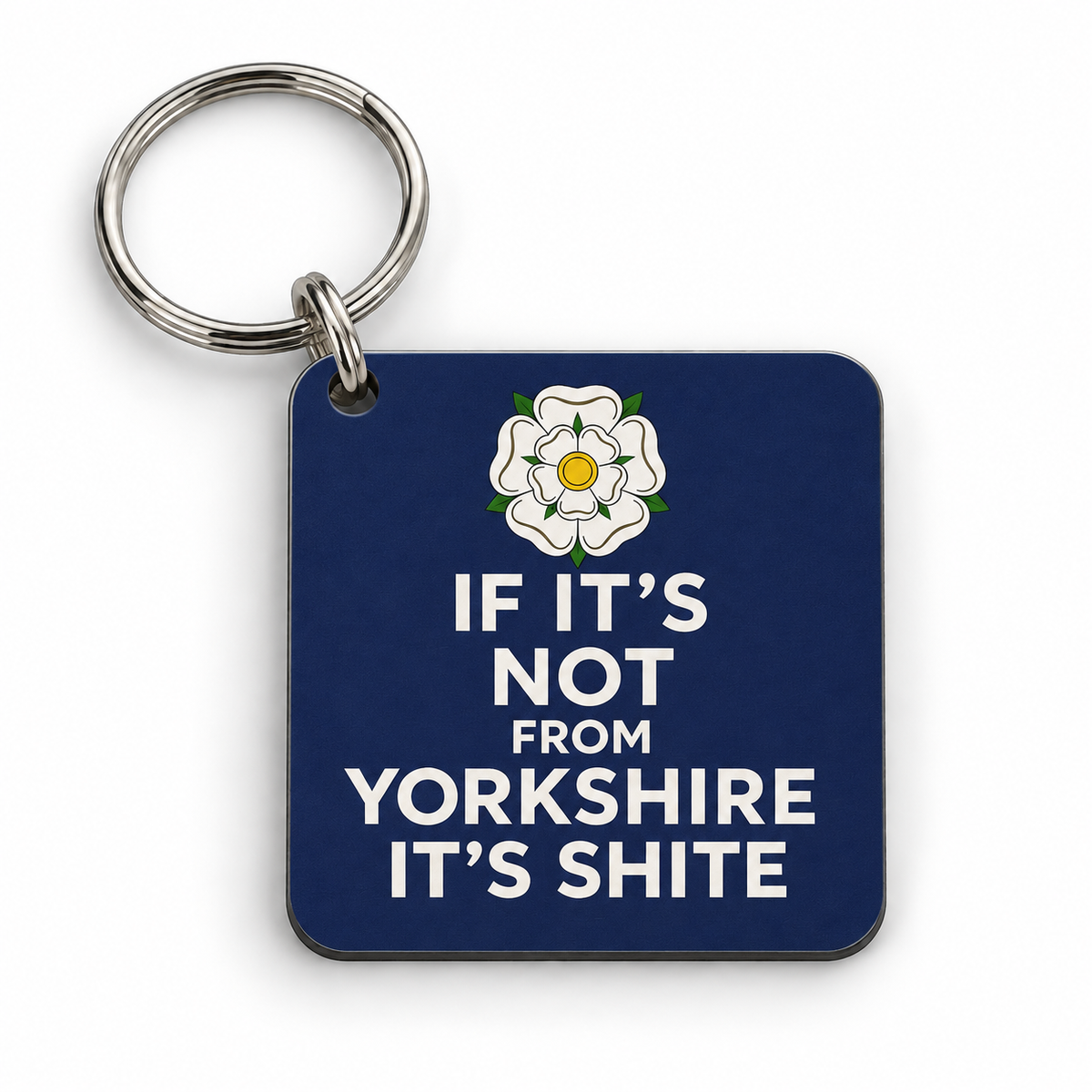 If It's Not From Yorkshire It's Shite — 5 cm × 5 cm keyring mock-up