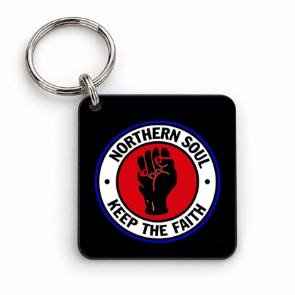 Northern Soul — 5cm square keyring