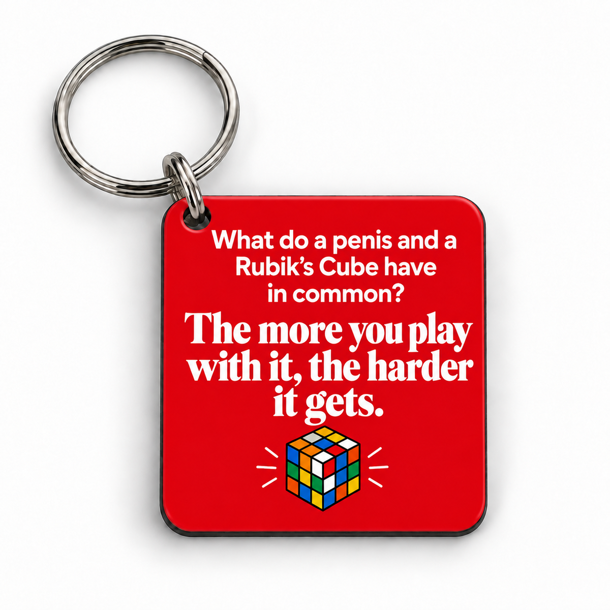 What Do a Penis and a Rubik's Cube Have in Common? — keyring