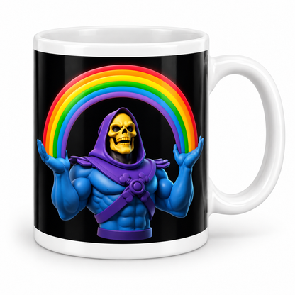 Skeletor Rainbow — 11oz white ceramic mug