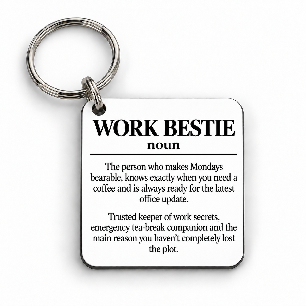 Work Bestie — Dictionary Definition — keyring