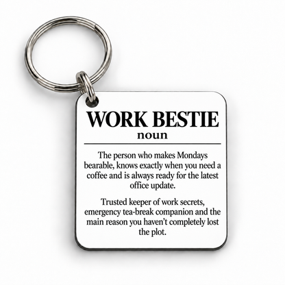 Work Bestie — Dictionary Definition — keyring