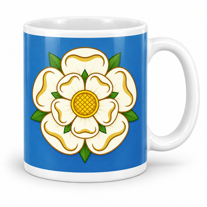 Yorkshire Rose — 11oz white ceramic mug