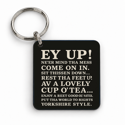 Yorkshire Sayings — 5cm square keyring