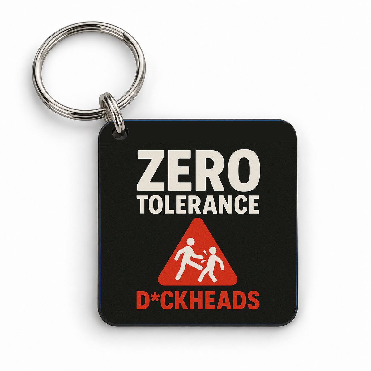 Zero Tolerance: Dickheads — 5cm square keyring